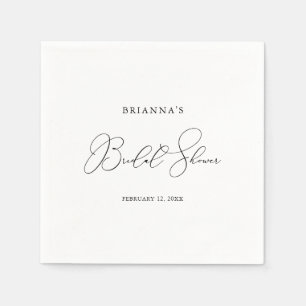 Classy Chic Minimalistisch Brautparty Napkins Serviette