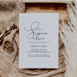 Classy Chic Minimalistisch Surprise Party Einladung<br><div class="desc">Diese schicke,  minimalistische Überraschung-Party Einladung ist perfekt für einen rustikalen Geburtstag,  Ruhestand oder ein Überraschungs-Party. Das einfache und elegante Design zeichnet sich durch klassische und extravagante Schriftzeichen in Schwarz und Weiß aus.</div>