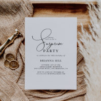 Classy Chic Minimalistisch Surprise Party