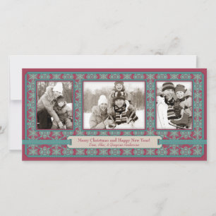 Classy Christmas Bohemisch Foto Card Trio Feiertagskarte