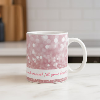Classy Christmas Custom Pink Sparkle Tasse
