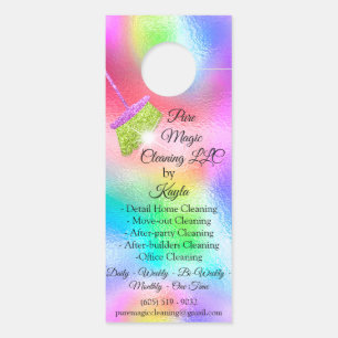 Classy Cleaning Service Move-out Holograph Broom Türanhänger