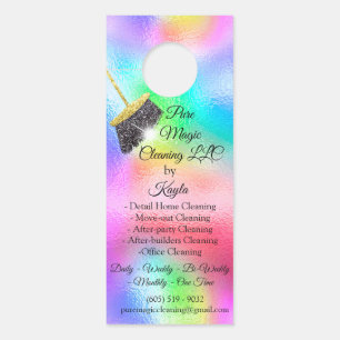 Classy Cleaning Service Move-out Holograph Gold Türanhänger