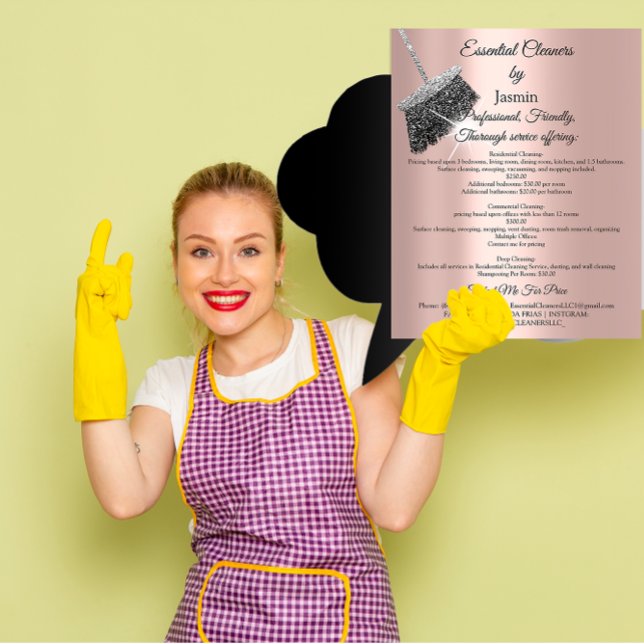 Classy Cleaning Services House Behaltend Rose Silv Flyer (Classy Cleaning Services House Keeping Rose Silver Flyer)