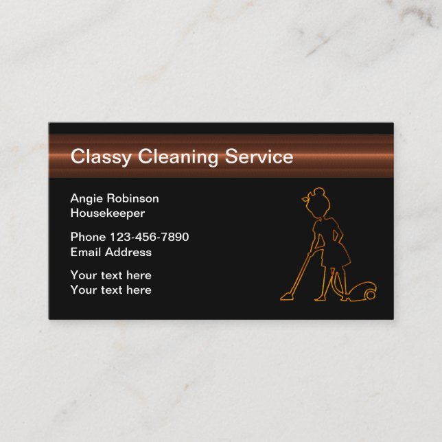 Classy Cleaning Services Modern Visitenkarte (Vorderseite)