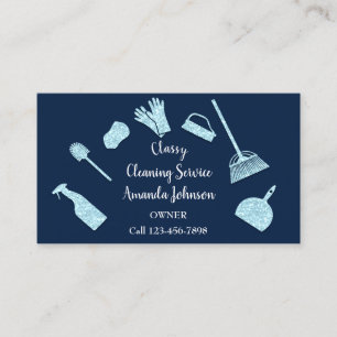 Classy Clearing Services Gold Logokombination Glam Visitenkarte