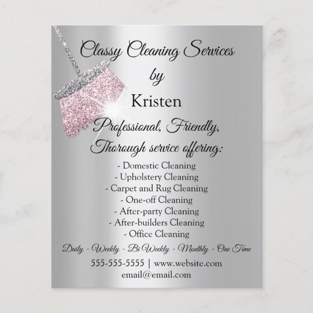 Classy Clearing Services House Behalte Grau Pink F Flyer (Vorne)