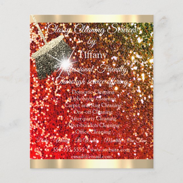 Classy Clearing Services House Behaltend Roter Gli Flyer (Vorne)