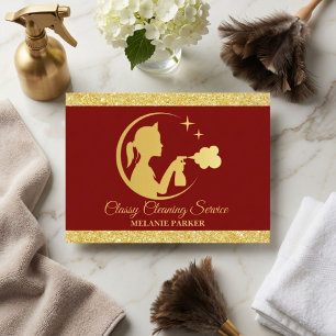 Classy Clearing-Services-Logo "Maid gold" Visitenkarte