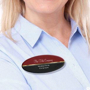 Classy Closing Agent Real Anwesen Namenschild