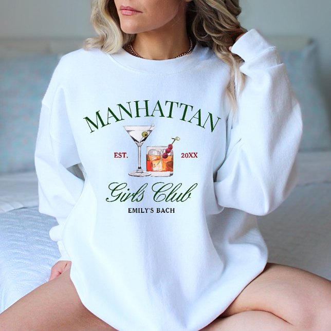 Classy Cocktails Green & Red Girl's Club Sweatshirt (Von Creator hochgeladen)