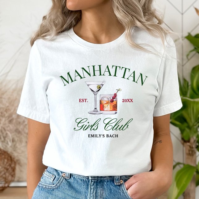Classy Cocktails Green & Red Girl's Club T-Shirt (Von Creator hochgeladen)