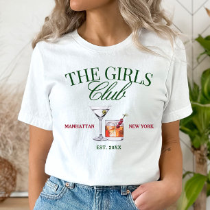 Classy Cocktails Red & Green Girl's Club T-Shirt