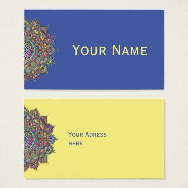 Classy Colorful Mandala India Style 1 (Vorne & Hinten)