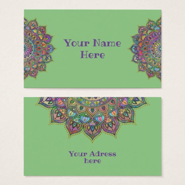 Classy Colorful Mandala India Style 1 (Vorne & Hinten)