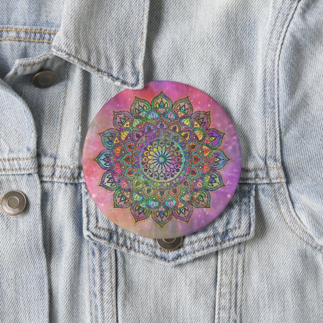 Classy Colorful Mandala India Style 1 Button (Beispiel)