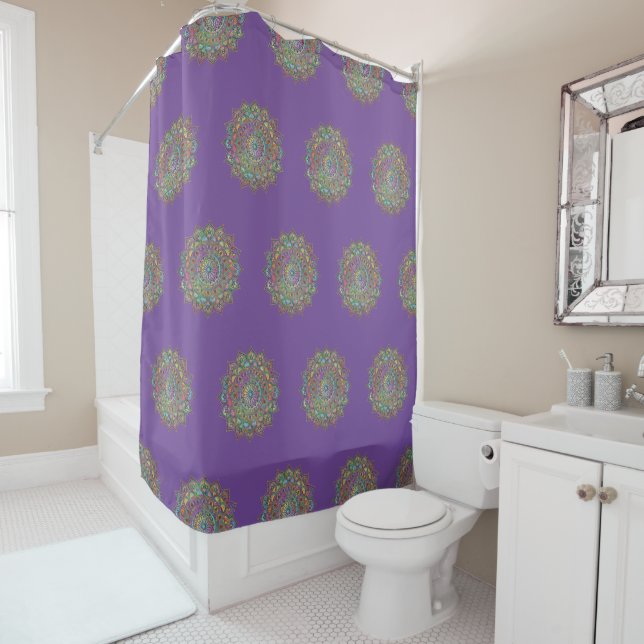 Classy Colorful Mandala India Style 1 Duschvorhang (Beispiel)