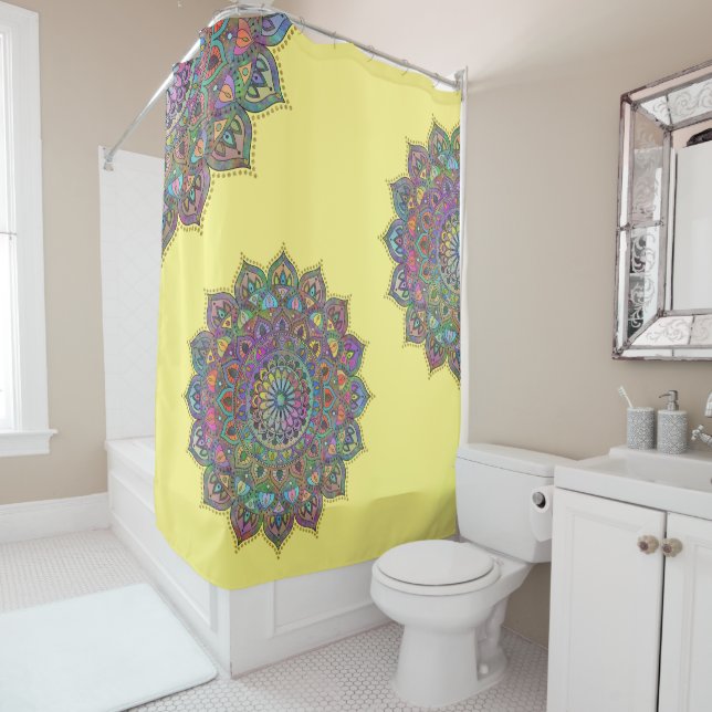 Classy Colorful Mandala India Style 1 Duschvorhang (Beispiel)