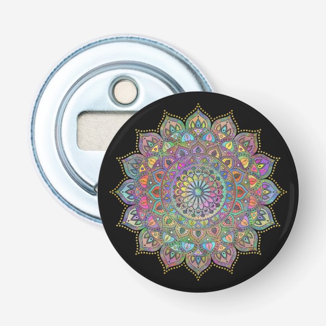 Classy Colorful Mandala India Style 1 Flaschenöffner (Vorderseite)