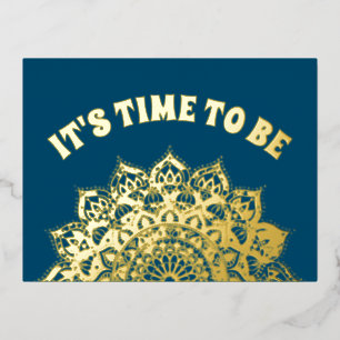 Classy Colorful Mandala India Style 1 Folien Feiertagspostkarte