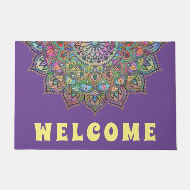 Classy Colorful Mandala India Style 1 Fußmatte (Vorderseite)