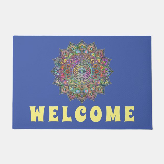 Classy Colorful Mandala India Style 1 Fußmatte (Vorderseite)