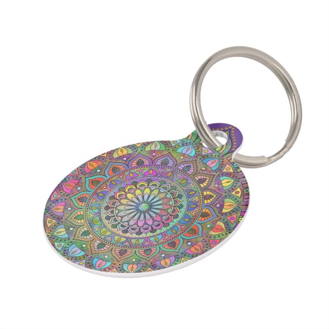 Classy Colorful Mandala India Style 1 Haustiermarke (Seite)