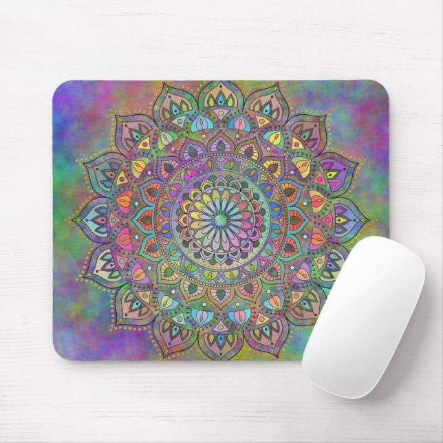 Classy Colorful Mandala India Style 1 Mousepad (Mit Mouse)