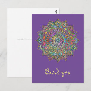 Classy Colorful Mandala India Style 1 Postkarte