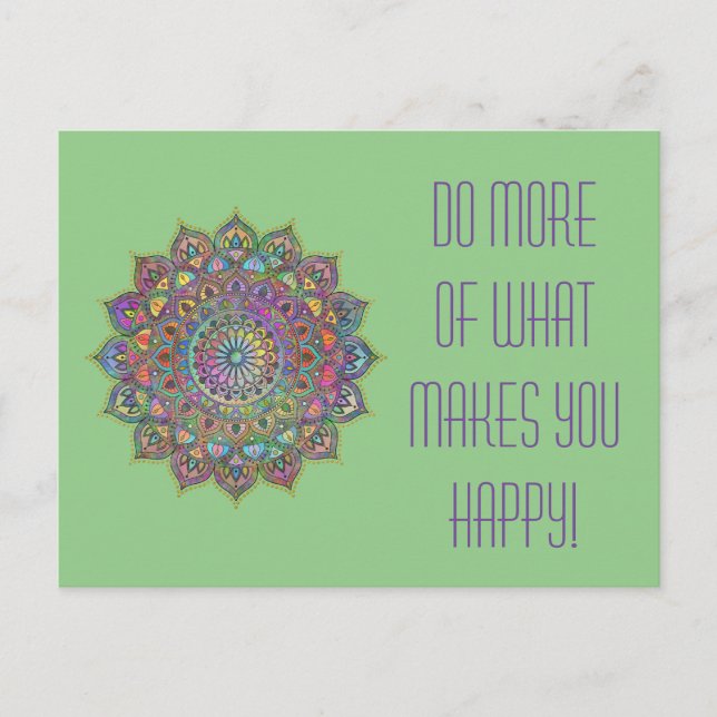 Classy Colorful Mandala India Style 1 Postkarte (Vorderseite)