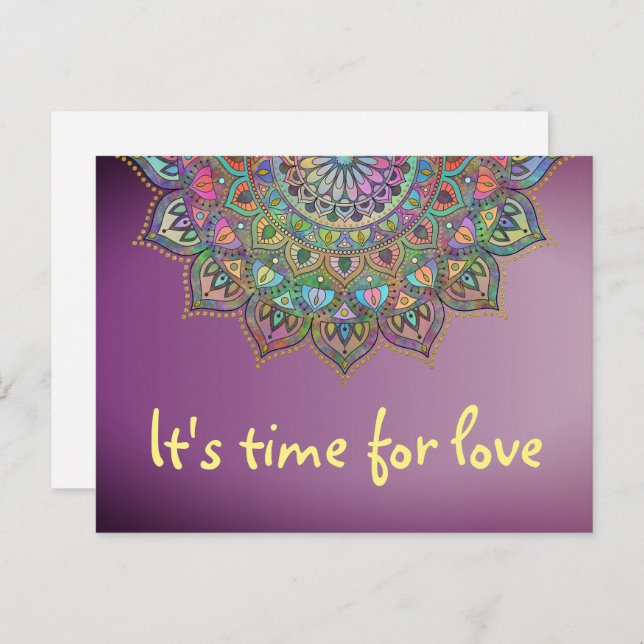 Classy Colorful Mandala India Style 1 Postkarte (Vorne/Hinten)