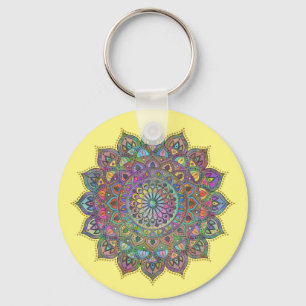 Classy Colorful Mandala India Style 1 Schlüsselanhänger