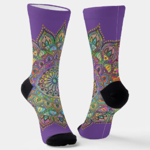 Classy Colorful Mandala India Style 1 Socken