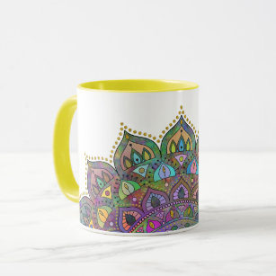 Classy Colorful Mandala India Style 1 Tasse