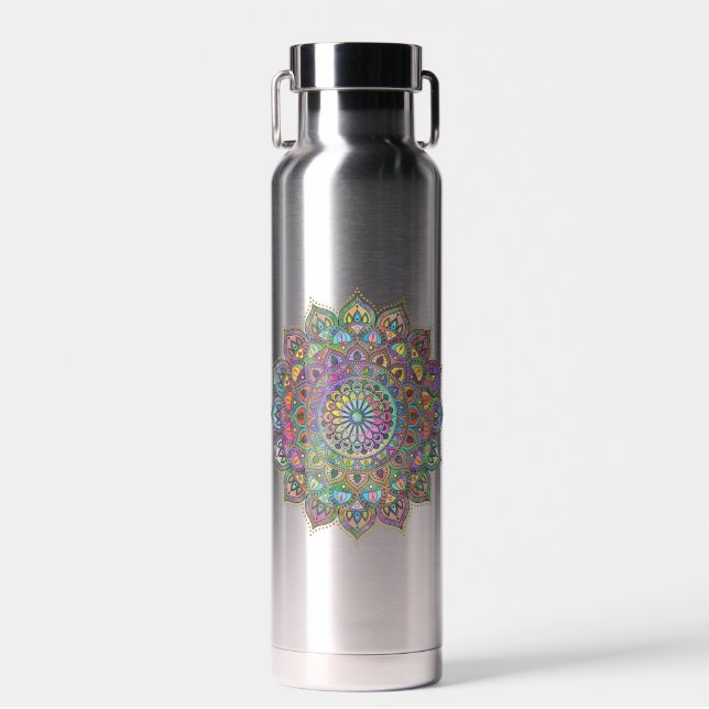 Classy Colorful Mandala India Style 1 Trinkflasche (Vorne)