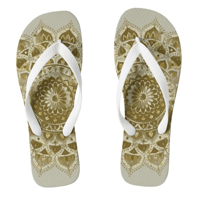 Classy Colorful Mandala India Style 4 Flip Flops (Fußbett)