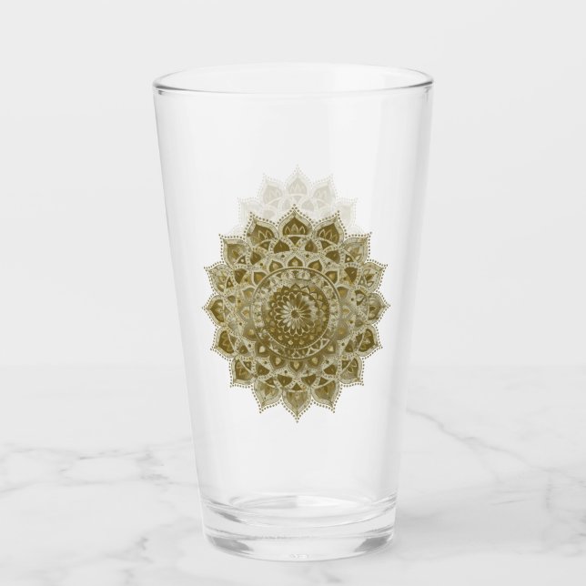 Classy Colorful Mandala India Style 4 Glas (Vorderseite)