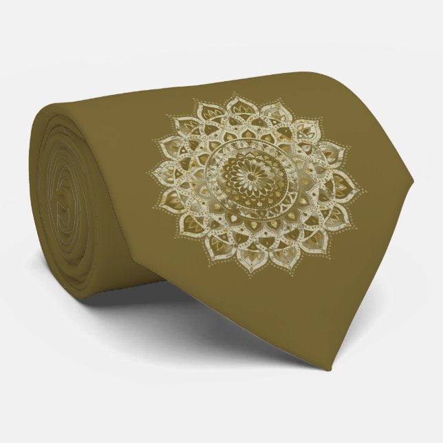 Classy Colorful Mandala India Style 4 Krawatte (Gerollt)