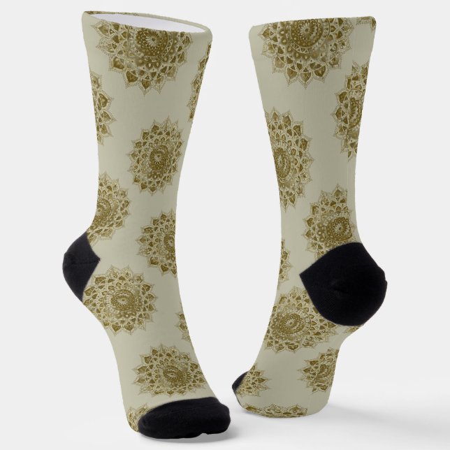 Classy Colorful Mandala India Style 4 Socken (Gewinkelt)