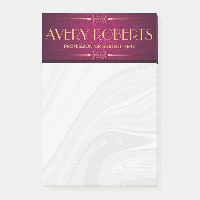 Classy crimson mandala Eleganter Luxus Post-it Klebezettel (Vorderseite)