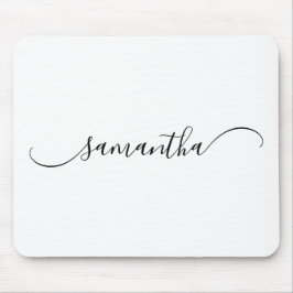 Classy Curved Swash Signature Name Mousepad