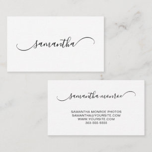 Classy Curved Swash Signature Name Visitenkarte
