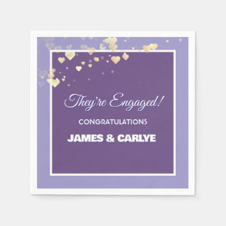Classy, Custom Engagement Congrats  Serviette