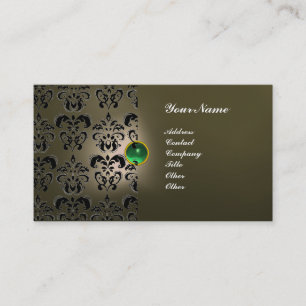 CLASSY DAMASK GEM MONOGRAM VISITENKARTE