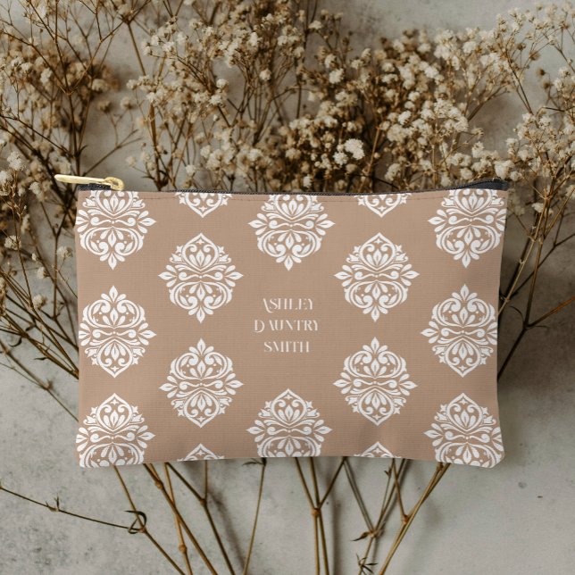 Classy Damask Regency Beige Zubehörtasche (Von Creator hochgeladen)