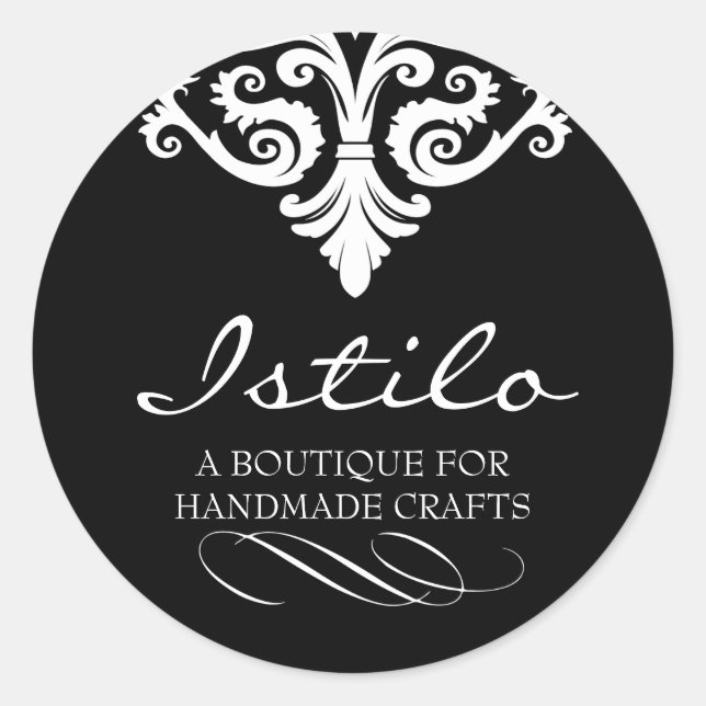 Classy Damask Sticker (Vorderseite)