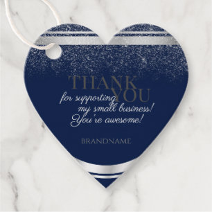 Classy Dark Blue und Silver Packaging Vielen Dank Geschenkanhänger