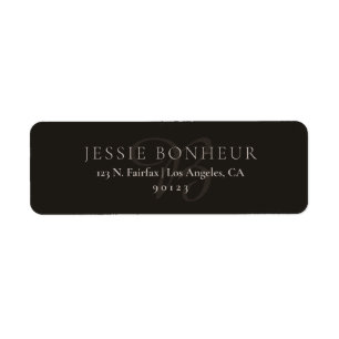 Classy Dark Brown Rücksendeadresse