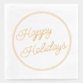 Classy December Happy Holidays Holiday Servietten Mit Folie