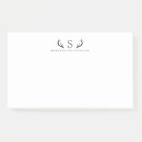 Classy Deer Antlers Grau Monogram